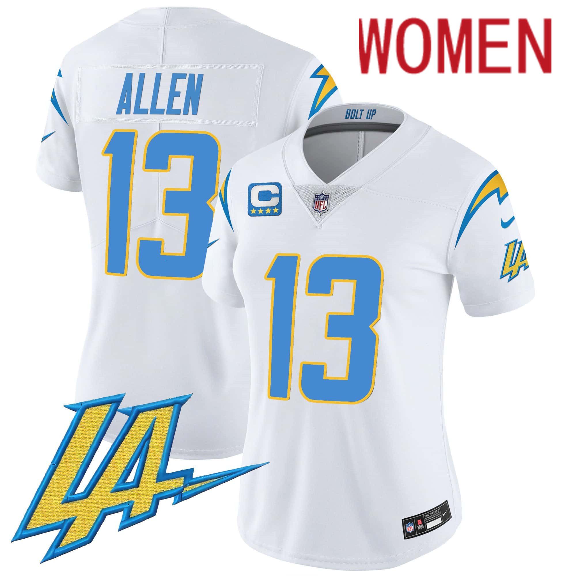 Women Los Angeles Chargers #13 Allen White 2024 Nike Vapor Limited NFL Jersey